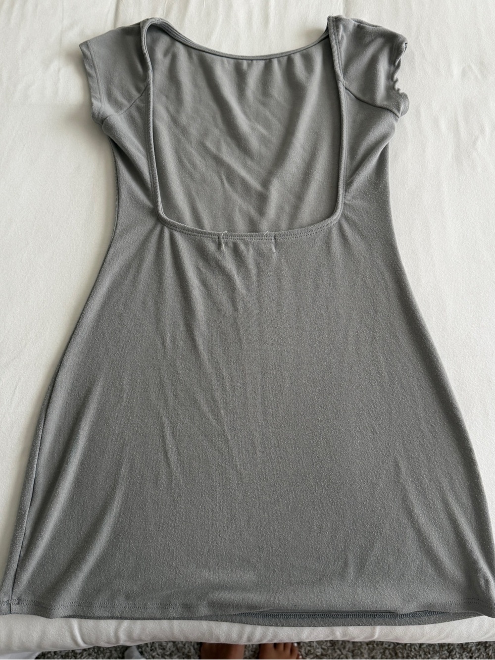 Free People Gray Scoop-Neck Mini Dress - Picture 2 of 3